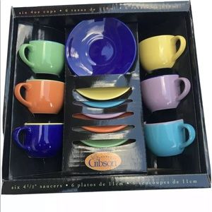 12 PIECE ESPRESSO COLOR CAFE SET, EVERYDAY GIBSON